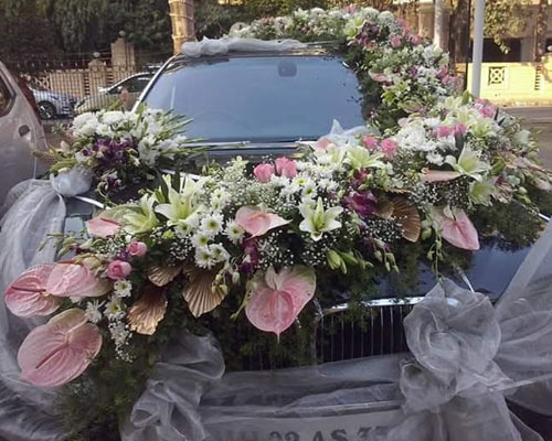 Flower Decoration for Wedding Car